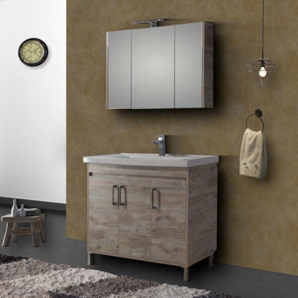 24 ΕΠΙΠΛΟ ΜΠΑΝΙΟΥ ΣΕΤ SAVINA NATURAL OAK 100