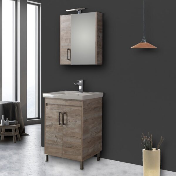 26 ΕΠΙΠΛΟ ΜΠΑΝΙΟΥ ΣΕΤ SAVINA NATURAL OAK 65