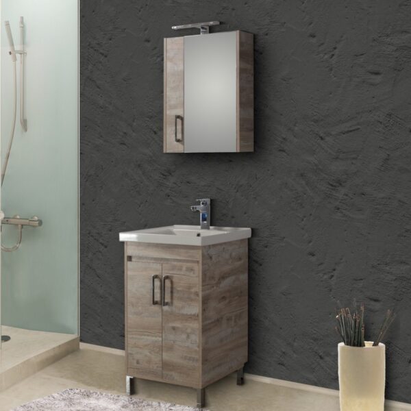 27 ΕΠΙΠΛΟ ΜΠΑΝΙΟΥ ΣΕΤ SAVINA NATURAL OAK 55