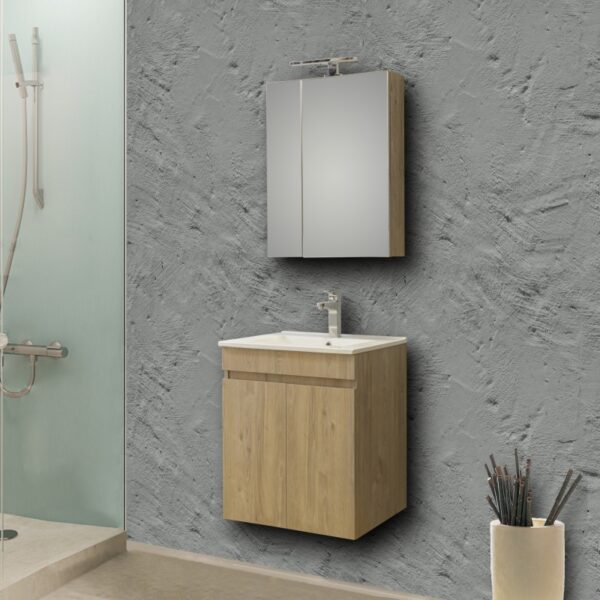 ΕΠΙΠΛΟ ΜΠΑΝΙΟΥ ΣΕΤ OMEGA BEIGE OAK 50