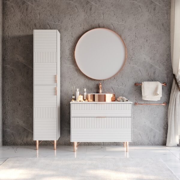 ΈΠΙΠΛΟ ΜΠΑΝΙΟΥ ΣΕΤ FIORE WHITE 85