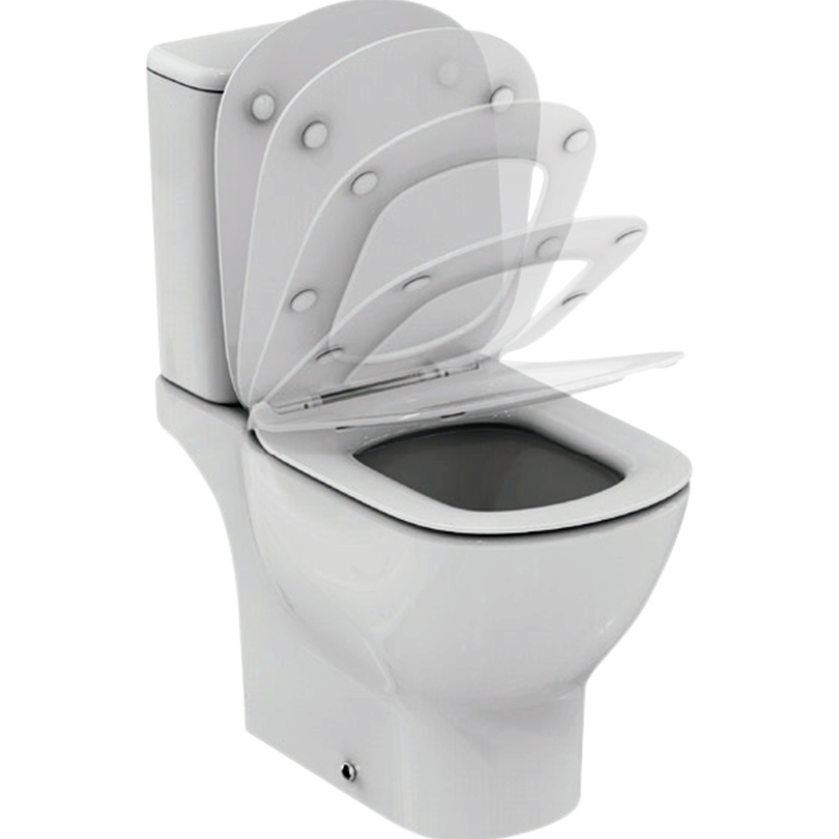 ΛΕΚΑΝΗ Χ/Π ΠΙΣΩΣΤΟΜΙΑ IDEAL STANDARD TESI II AQUABLADE ΛΕΥΚΟ