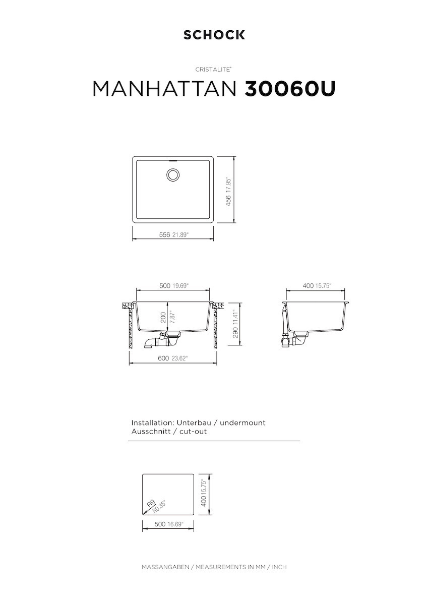 ΝΕΡΟΧΥΤΗΣ ΚΟΥΖΙΝΑΣ ΓΡΑΝΙΤΗ MANHATTAN ΥΠΟΚΑΘΗΜΕΝΟΣ 55,6x45,6 SCHOCK CRISTALITE GRANITE - Image 3
