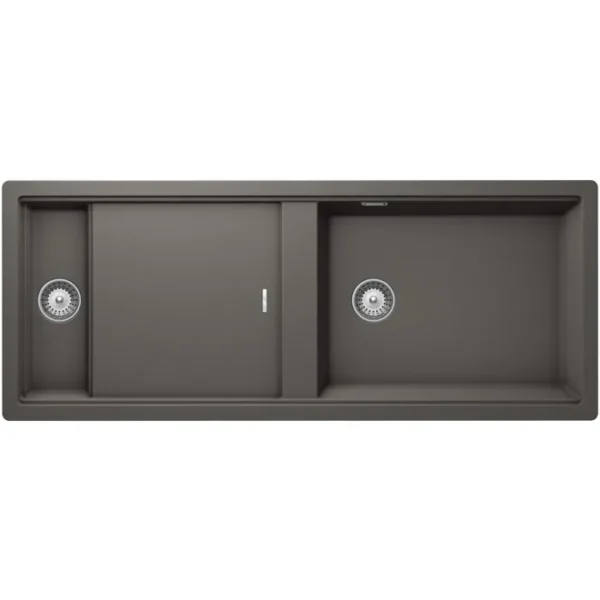 ΝΕΡΟΧΥΤΗΣ ΚΟΥΖΙΝΑΣ ΓΡΑΝΙΤΗ PREPSTATION 114x46 SCHOCK CRISTADUR SILVERSTONE