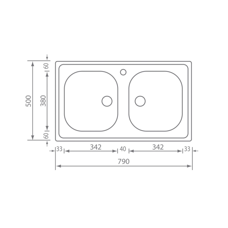 ΝΕΡΟΧΥΤΗΣ SANITEC STAINLESS STEEL 11502 MONDIAL (79X50) - Image 2