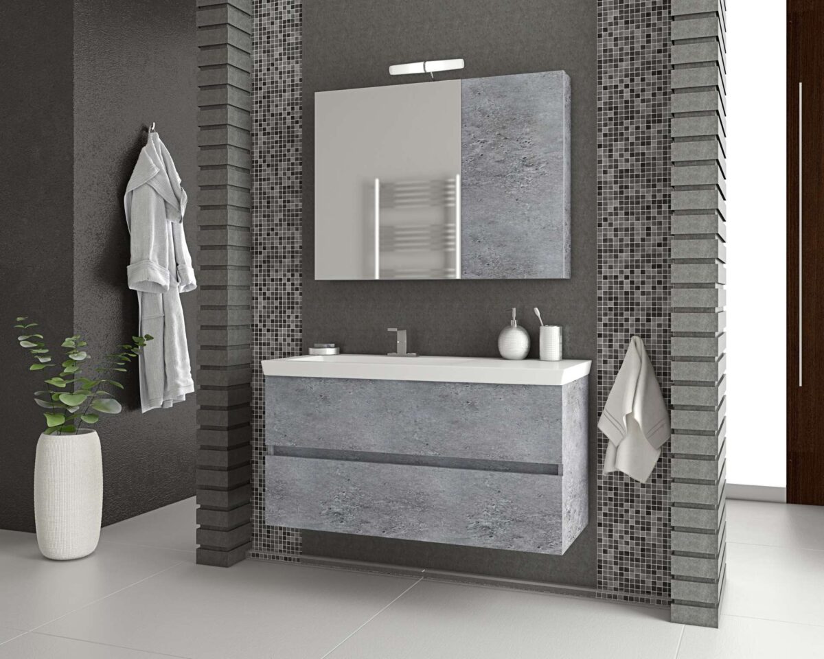ΣΕΤ ΕΠΙΠΛΩΝ ΜΠΑΝΙΟΥ DROP LUXUS 100 GRANITE
