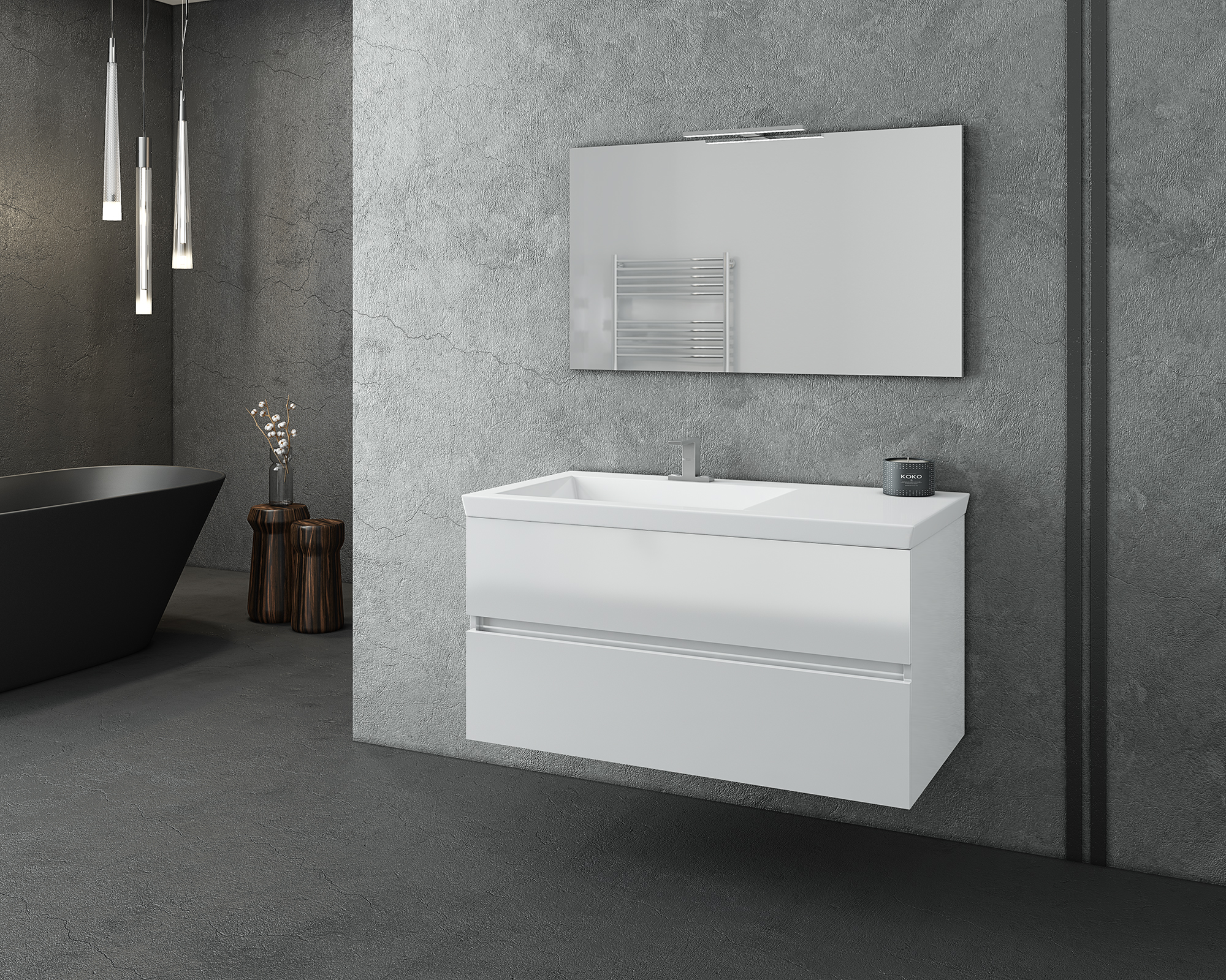 ΣΕΤ ΕΠΙΠΛΩΝ ΜΠΑΝΙΟΥ DROP LUXUS 100 WHITE-1