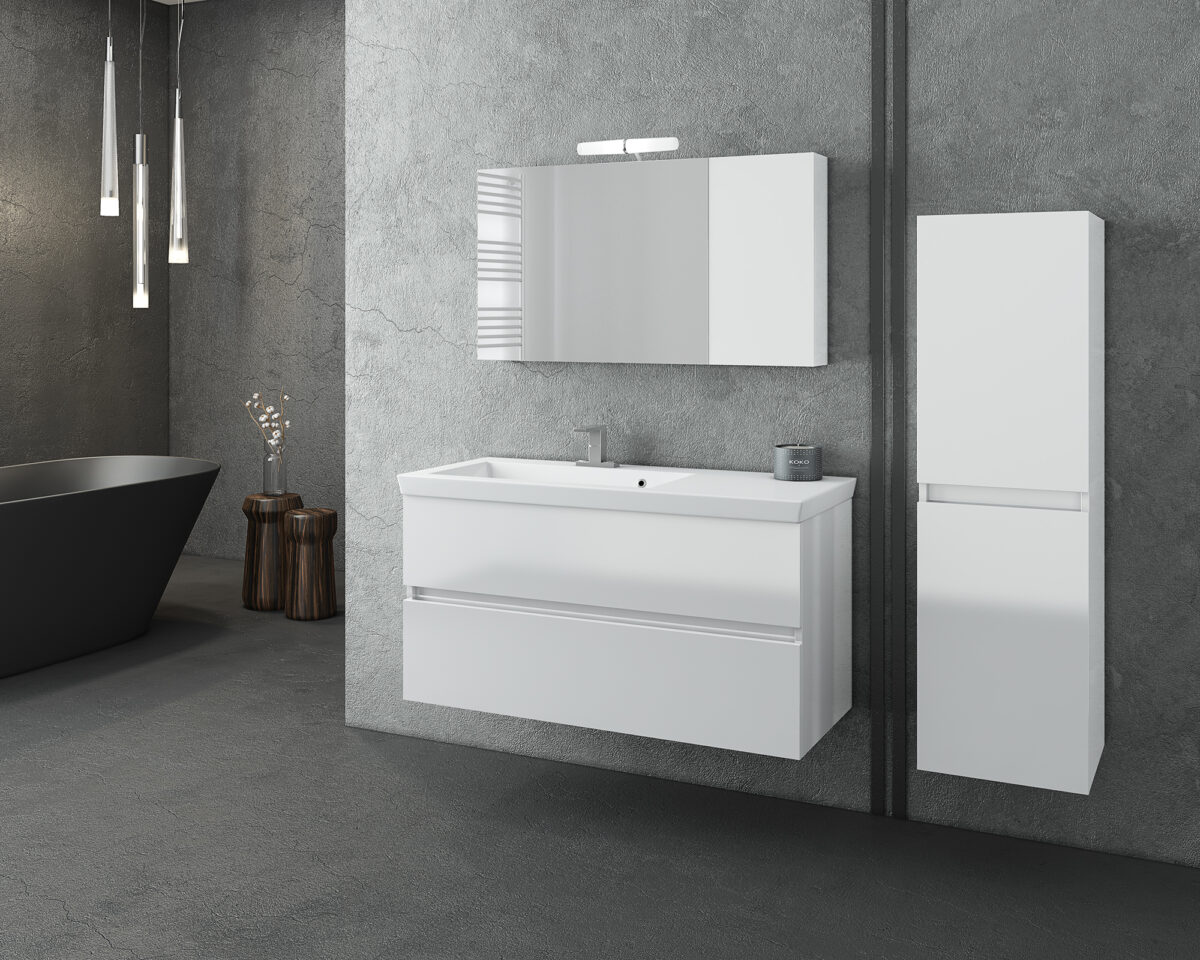 ΣΕΤ ΕΠΙΠΛΩΝ ΜΠΑΝΙΟΥ DROP LUXUS 100 WHITE