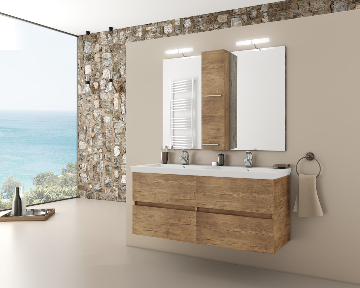 ΣΕΤ ΕΠΙΠΛΩΝ ΜΠΑΝΙΟΥ DROP LUXUS 120 PL WOOD