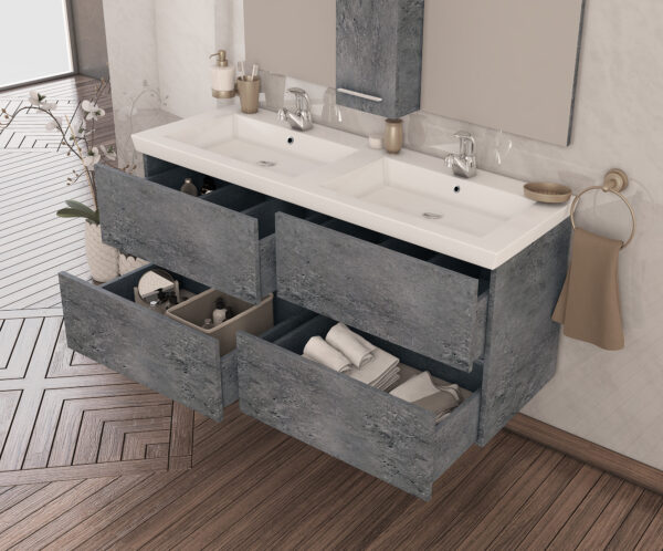 ΣΕΤ ΕΠΙΠΛΩΝ ΜΠΑΝΙΟΥ DROP LUXUS 120 GRANITE - Image 3