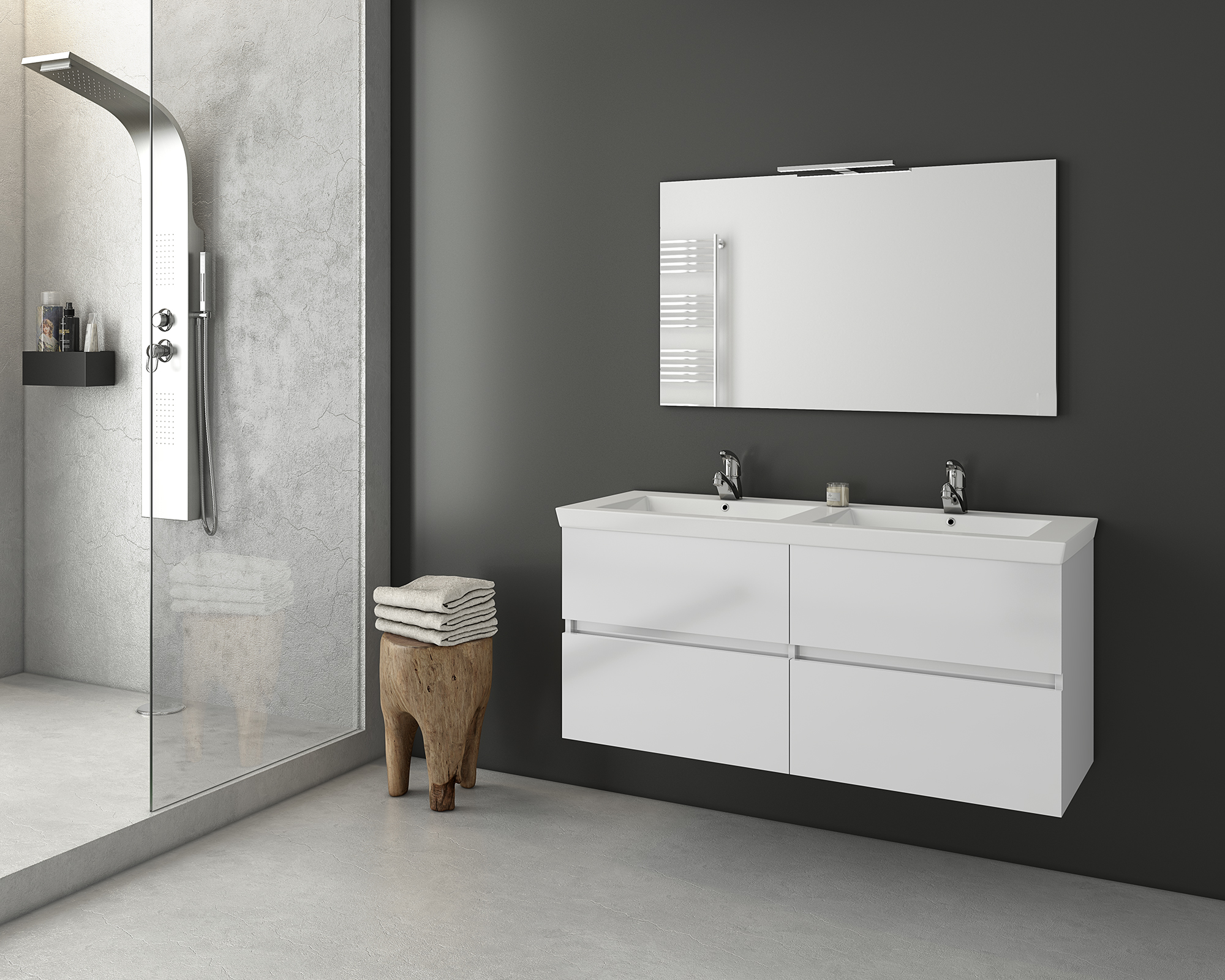 ΣΕΤ ΕΠΙΠΛΩΝ ΜΠΑΝΙΟΥ DROP LUXUS 120 WHITE-1