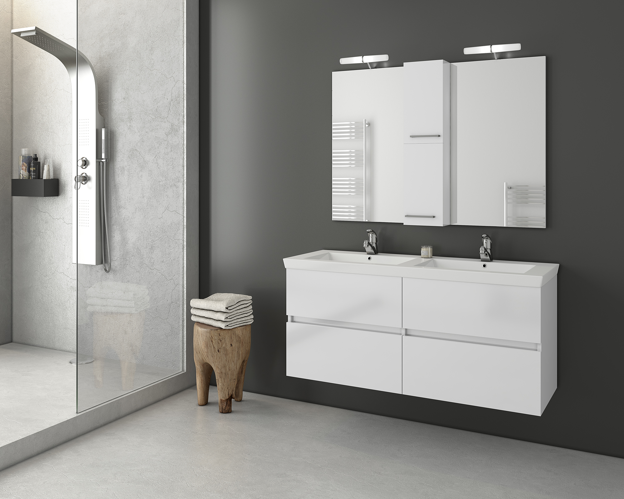 ΣΕΤ ΕΠΙΠΛΩΝ ΜΠΑΝΙΟΥ DROP LUXUS 120 WHITE