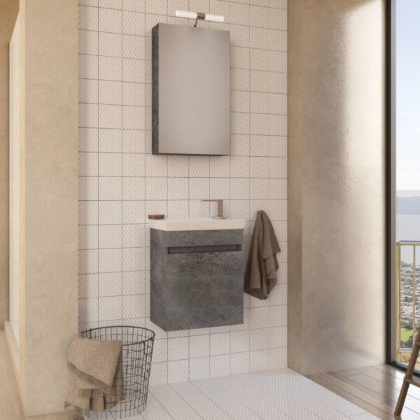 ΣΕΤ ΕΠΙΠΛΩΝ ΜΠΑΝΙΟΥ DROP LUXUS 45 GRANITE