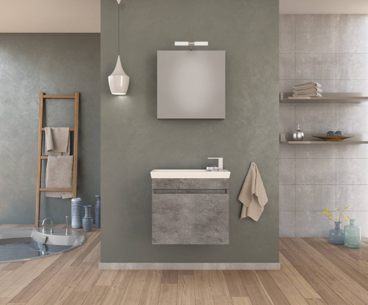 ΣΕΤ ΕΠΙΠΛΩΝ ΜΠΑΝΙΟΥ DROP LUXUS 60 GRANITE