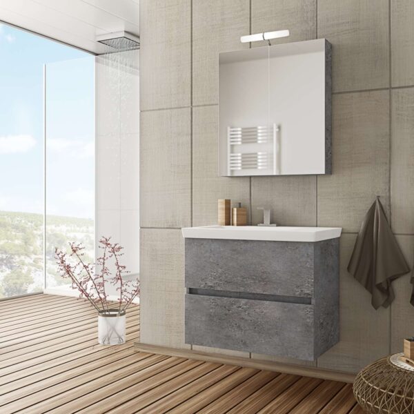 ΣΕΤ ΕΠΙΠΛΩΝ ΜΠΑΝΙΟΥ DROP LUXUS 70 GRANITE