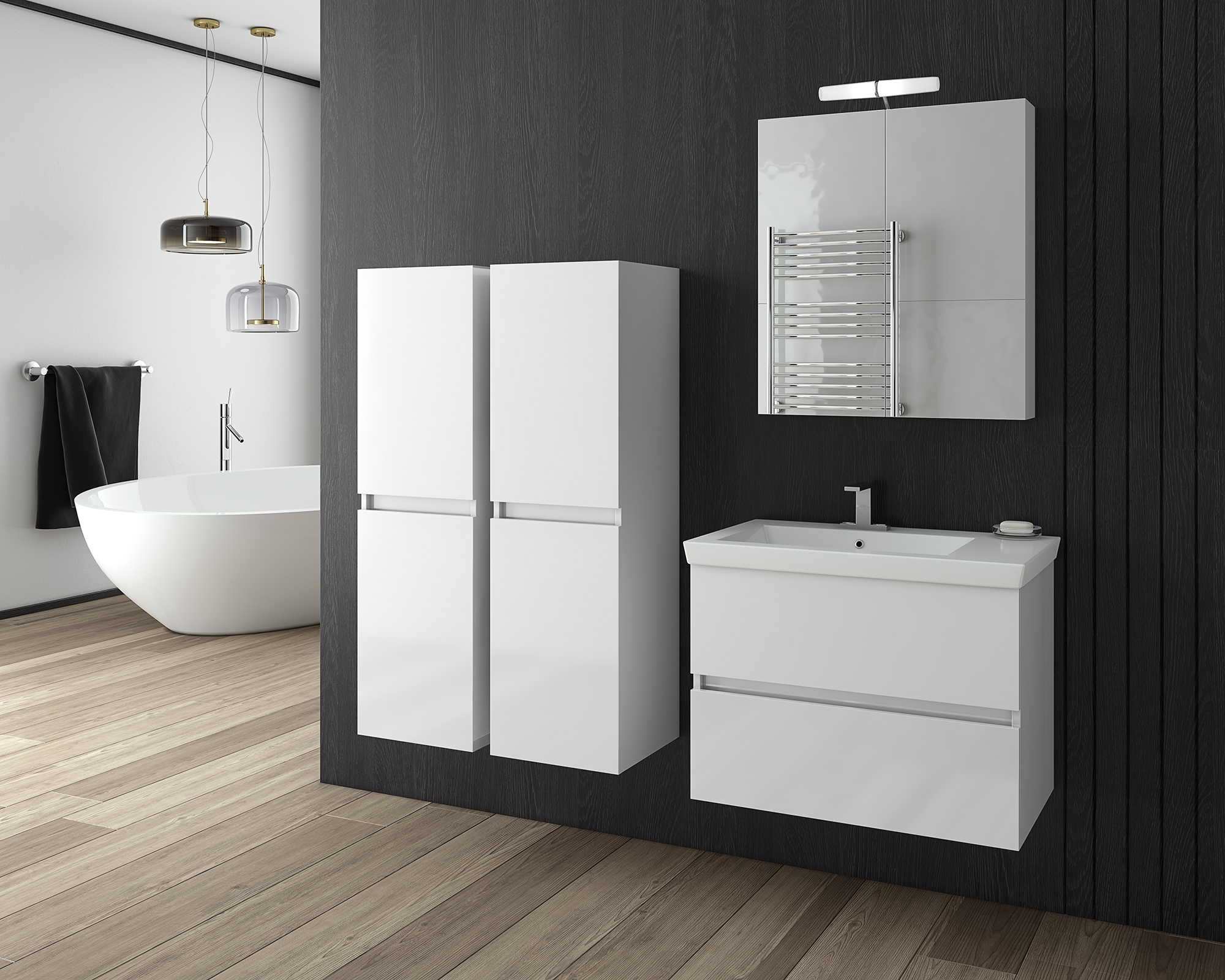ΣΕΤ ΕΠΙΠΛΩΝ ΜΠΑΝΙΟΥ DROP LUXUS 70 WHITE
