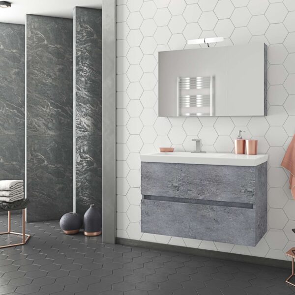 ΣΕΤ ΕΠΙΠΛΩΝ ΜΠΑΝΙΟΥ DROP LUXUS 85 GRANITE