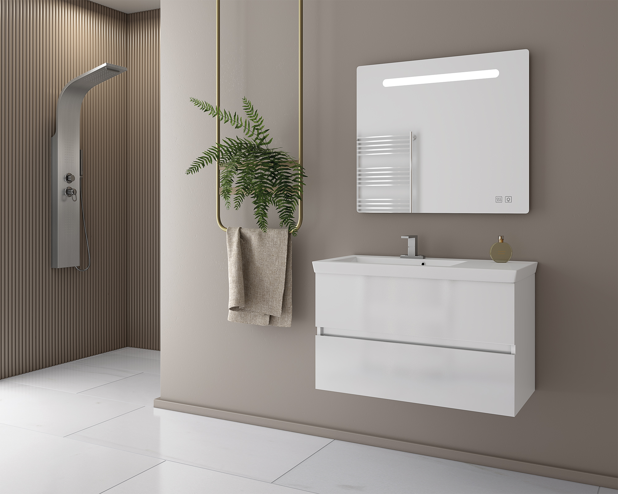 ΣΕΤ ΕΠΙΠΛΩΝ ΜΠΑΝΙΟΥ DROP LUXUS 85 WHITE-2