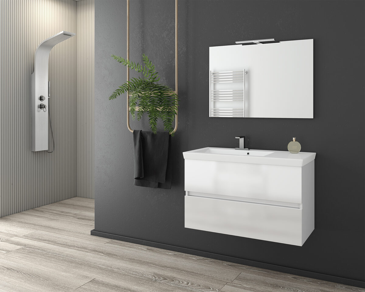 ΣΕΤ ΕΠΙΠΛΩΝ ΜΠΑΝΙΟΥ DROP LUXUS 85 WHITE-1