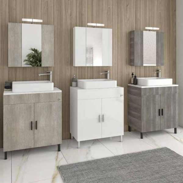ΣΕΤ ΕΠΙΠΛΩΝ ΜΠΑΝΙΟΥ DROP ROMA 70 TOP ΣΕ LIGHT BEIGE, WHITE Ή LIGHT GRIGIO