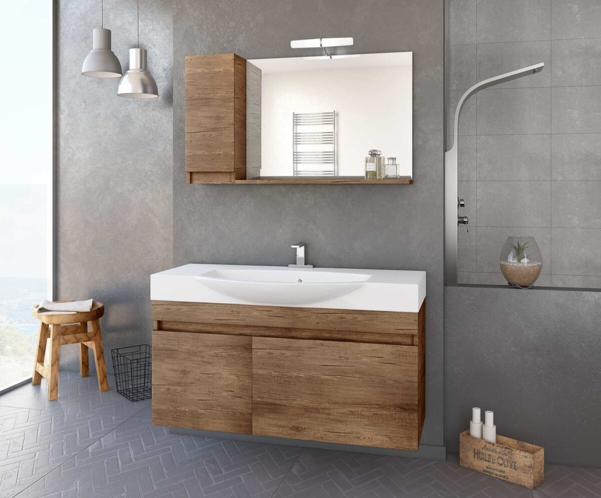ΣΕΤ ΕΠΙΠΛΩΝ ΜΠΑΝΙΟΥ DROP SENSO 105 PL WOOD