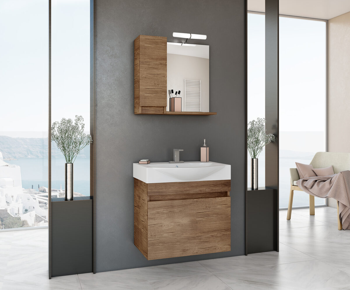 ΣΕΤ ΕΠΙΠΛΩΝ ΜΠΑΝΙΟΥ DROP SENSO 65 PL WOOD