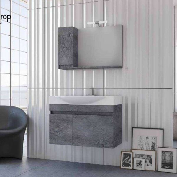 ΣΕΤ ΕΠΙΠΛΩΝ ΜΠΑΝΙΟΥ DROP SENSO 85 GRANITE