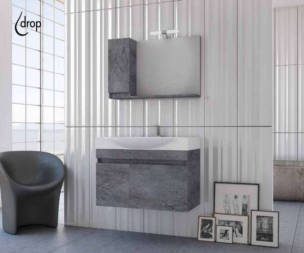 ΣΕΤ ΕΠΙΠΛΩΝ ΜΠΑΝΙΟΥ DROP SENSO 85 GRANITE