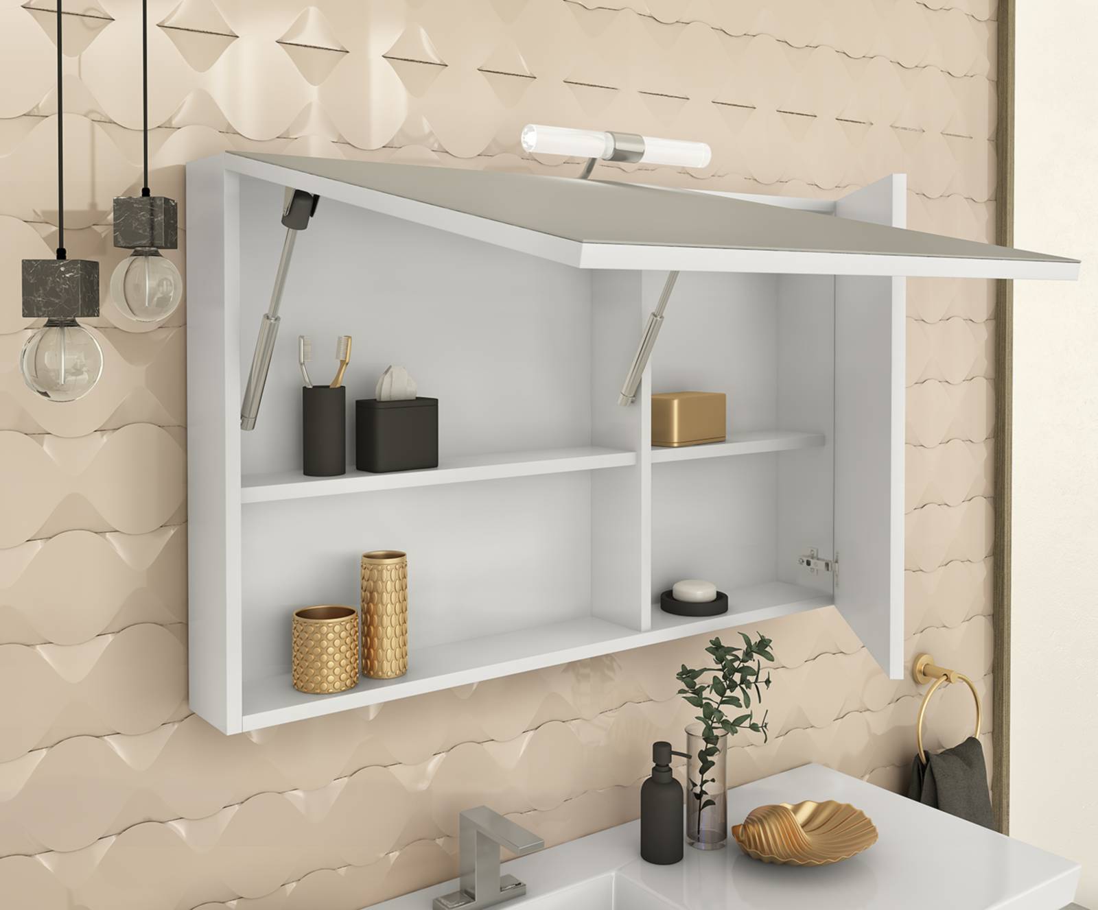 ΣΕΤ ΕΠΙΠΛΩΝ ΜΠΑΝΙΟΥ DROP LUXUS 100 WHITE - Image 2