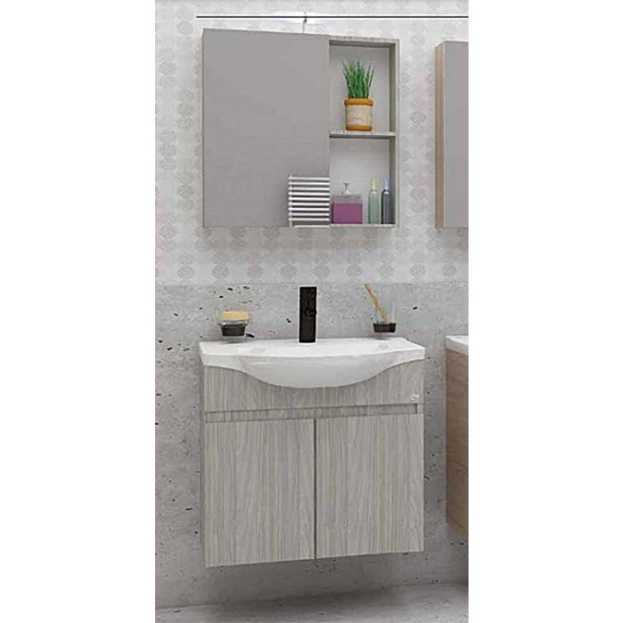 ΣΕΤ ΕΠΙΠΛΩΝ ΜΠΑΝΙΟΥ DROP FIORE 55 ΣΕ LIGHT BEIGE, WHITE Ή LIGHT GRIGIO - Image 3