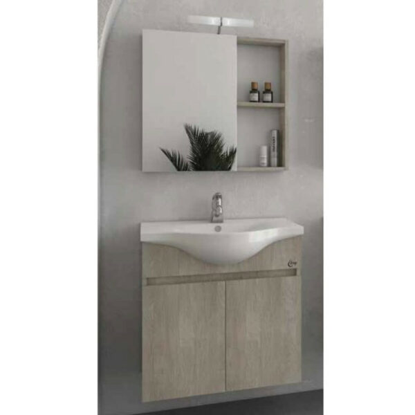 ΣΕΤ ΕΠΙΠΛΩΝ ΜΠΑΝΙΟΥ DROP FIORE 55 ΣΕ LIGHT BEIGE, WHITE Ή LIGHT GRIGIO