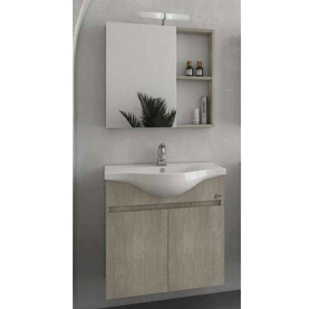 ΣΕΤ ΕΠΙΠΛΩΝ ΜΠΑΝΙΟΥ DROP FIORE 55 ΣΕ LIGHT BEIGE, WHITE Ή LIGHT GRIGIO