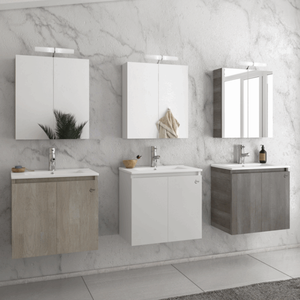 ΣΕΤ ΕΠΙΠΛΩΝ ΜΠΑΝΙΟΥ DROP VERONA 55 ΣΕ LIGHT BEIGE, WHITE Ή LIGHT GRIGIO