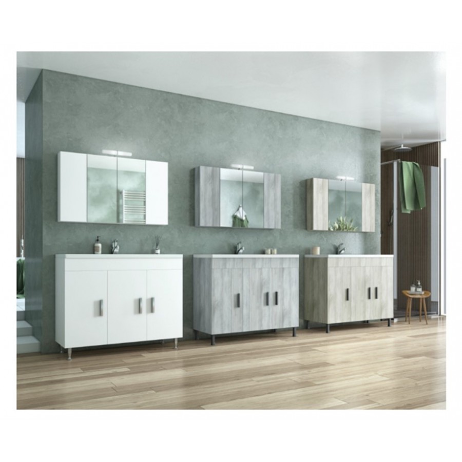 ΣΕΤ ΕΠΙΠΛΩΝ ΜΠΑΝΙΟΥ DROP ROMA 100 ΣΕ LIGHT BEIGE, WHITE Ή LIGHT GRIGIO