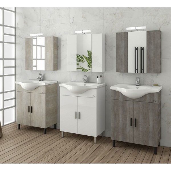 ΣΕΤ ΕΠΙΠΛΩΝ ΜΠΑΝΙΟΥ DROP LUNA 65 ΣΕ LIGHT BEIGE Ή WHITE Ή LIGHT GRIGIO