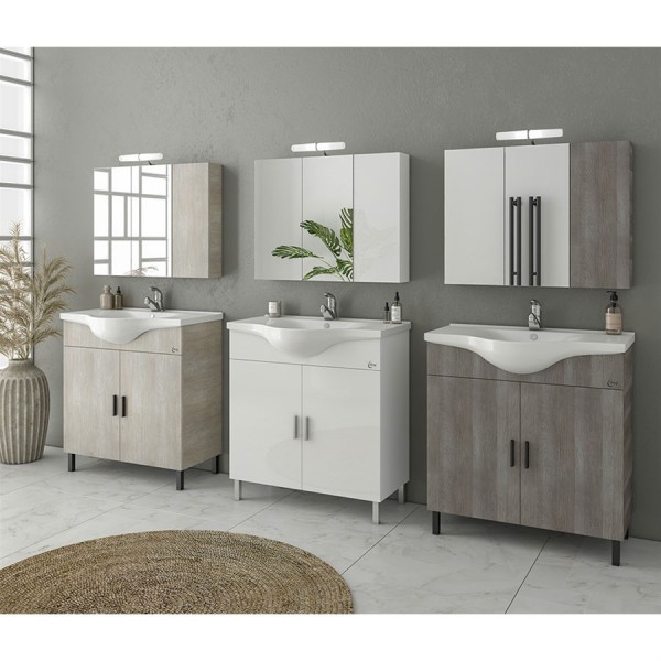 ΣΕΤ ΕΠΙΠΛΩΝ ΜΠΑΝΙΟΥ DROP LUNA 80 ΣΕ LIGHT BEIGE Ή WHITE Ή LIGHT GRIGIO