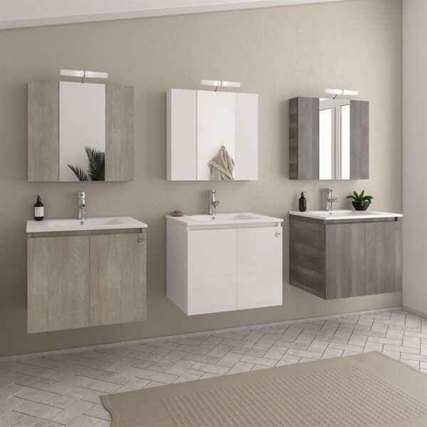 ΣΕΤ ΕΠΙΠΛΩΝ ΜΠΑΝΙΟΥ DROP VERONA 60 ΣΕ LIGHT BEIGE, WHITE Ή LIGHT GRIGIO