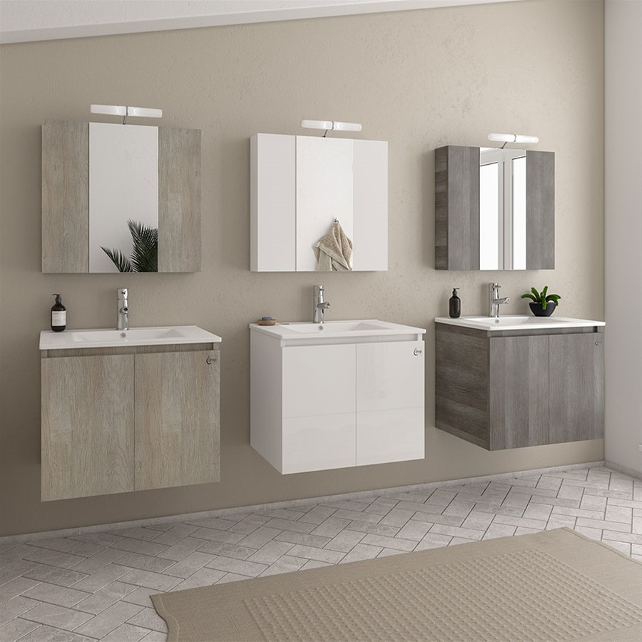 ΣΕΤ ΕΠΙΠΛΩΝ ΜΠΑΝΙΟΥ DROP VERONA 60 ΣΕ LIGHT BEIGE, WHITE Ή LIGHT GRIGIO
