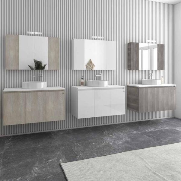 ΣΕΤ ΕΠΙΠΛΩΝ ΜΠΑΝΙΟΥ DROP VERONA 100 TOP ΣΕ LIGHT BEIGE, WHITE Ή LIGHT GRIGIO